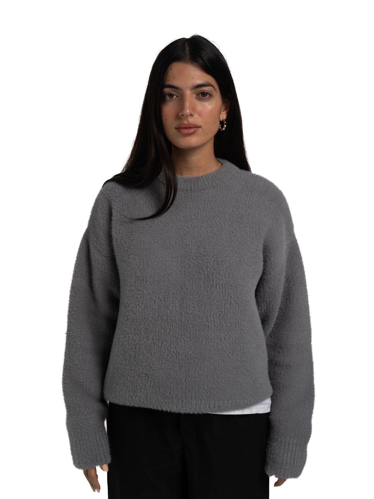 MOHAIR KNIT - GREY