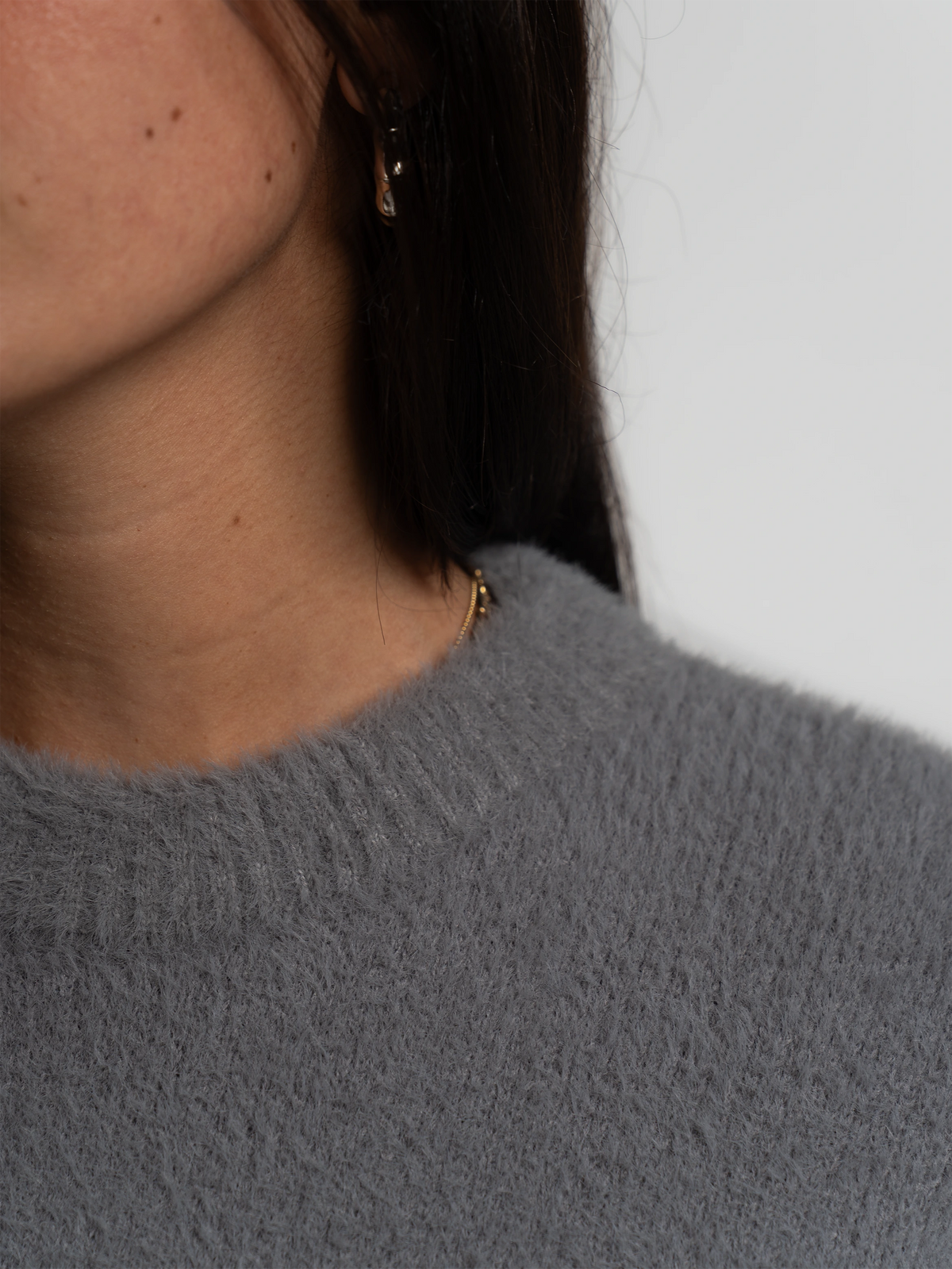MOHAIR KNIT - GREY