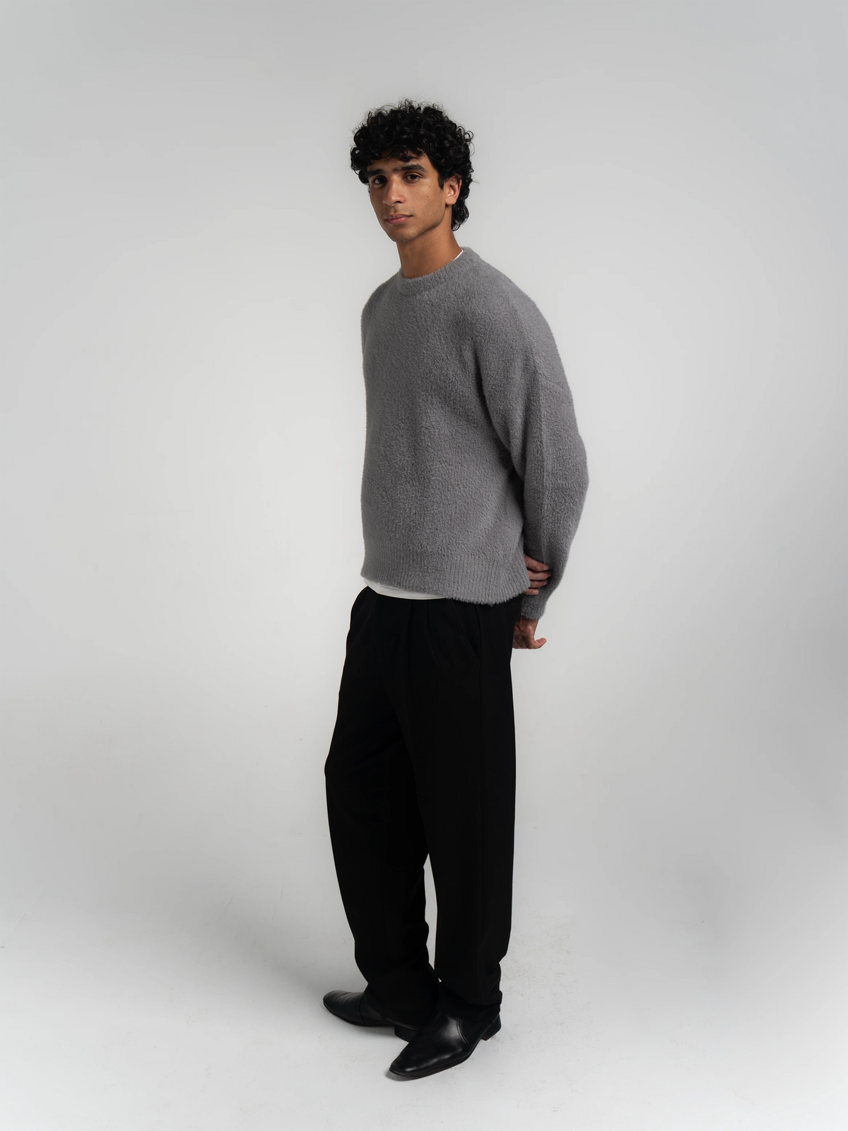 MOHAIR KNIT - GREY