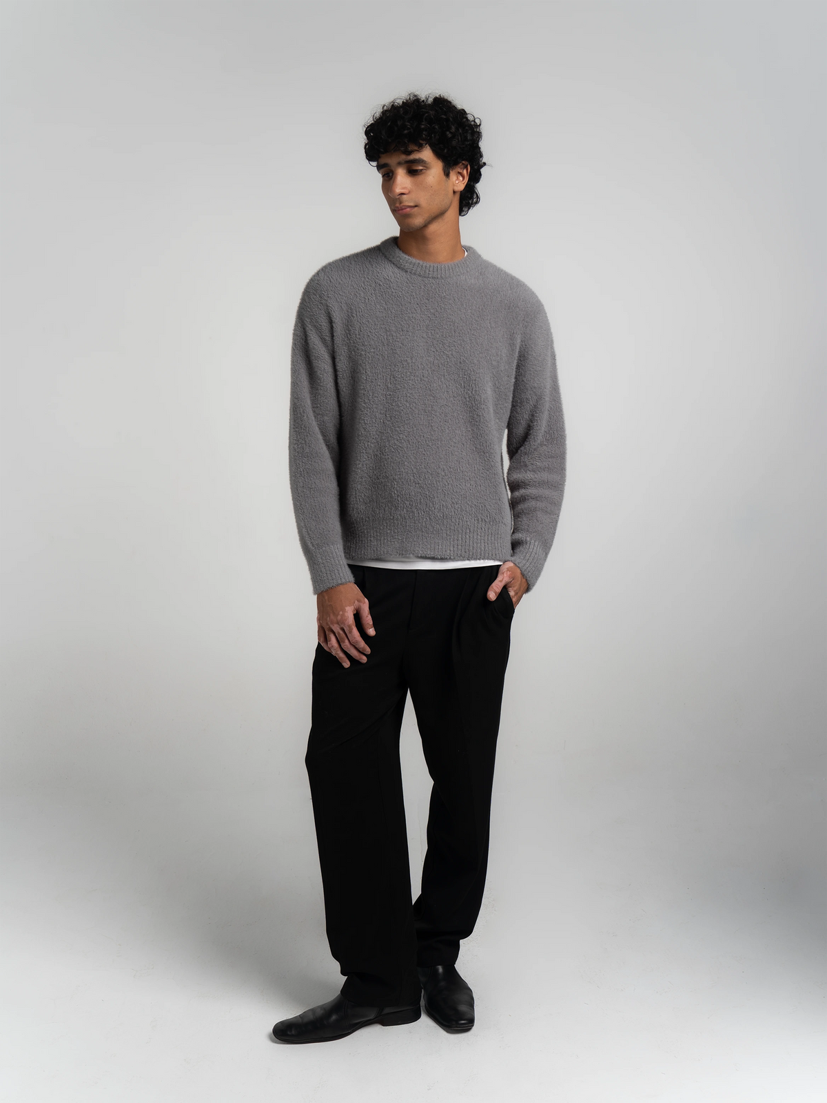 MOHAIR KNIT - GREY