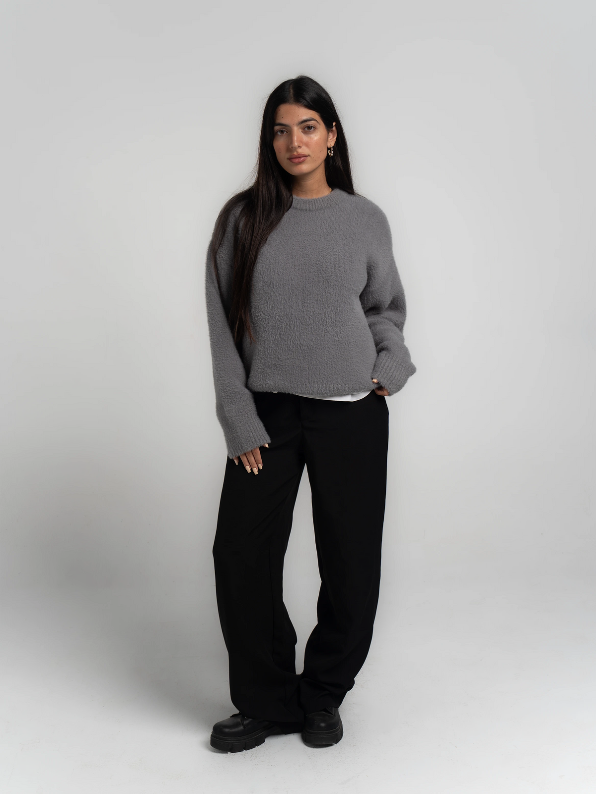 MOHAIR KNIT - GREY