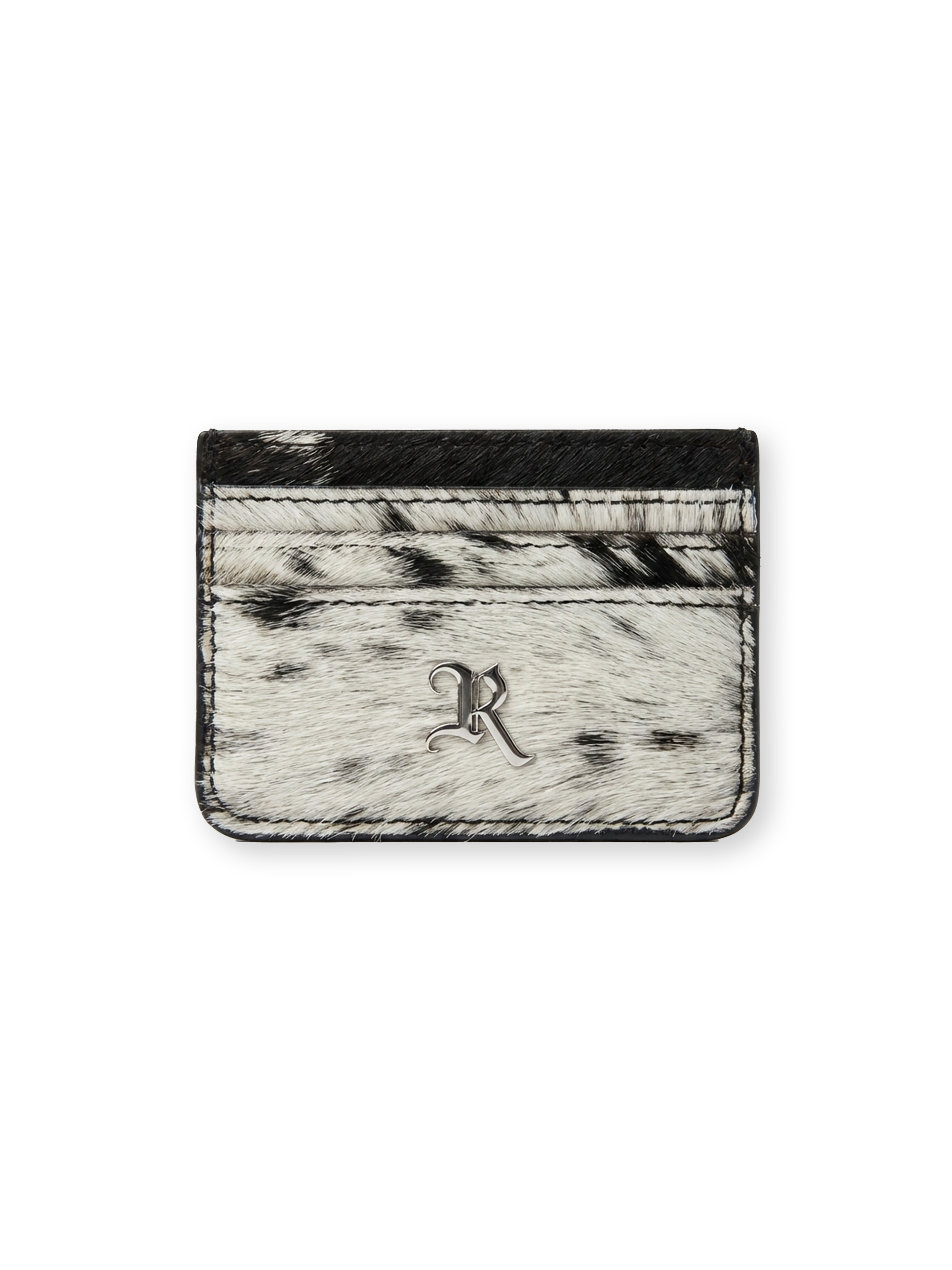 THE BOUNTY CARDHOLDER -BLACK/WHITE COWHIDE