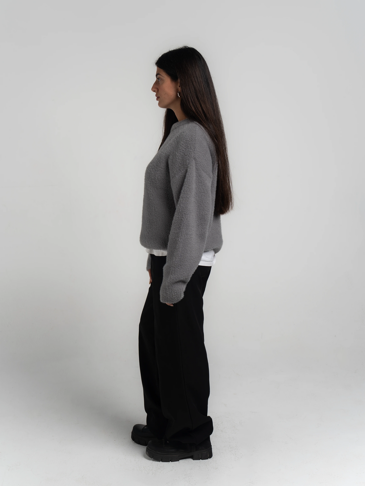 MOHAIR KNIT - GREY