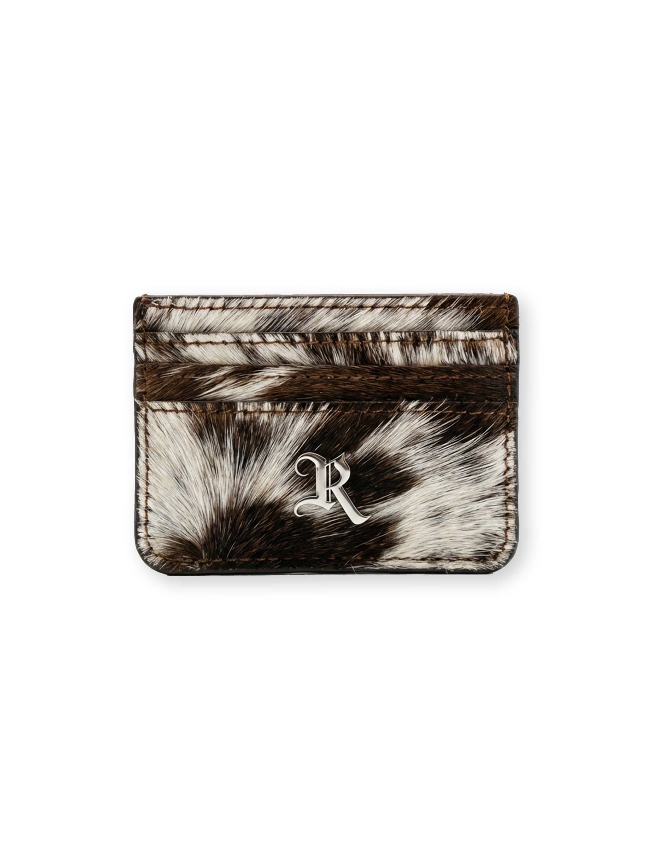THE BOUNTY CARDHOLDER -BLACK/BROWN COWHIDE
