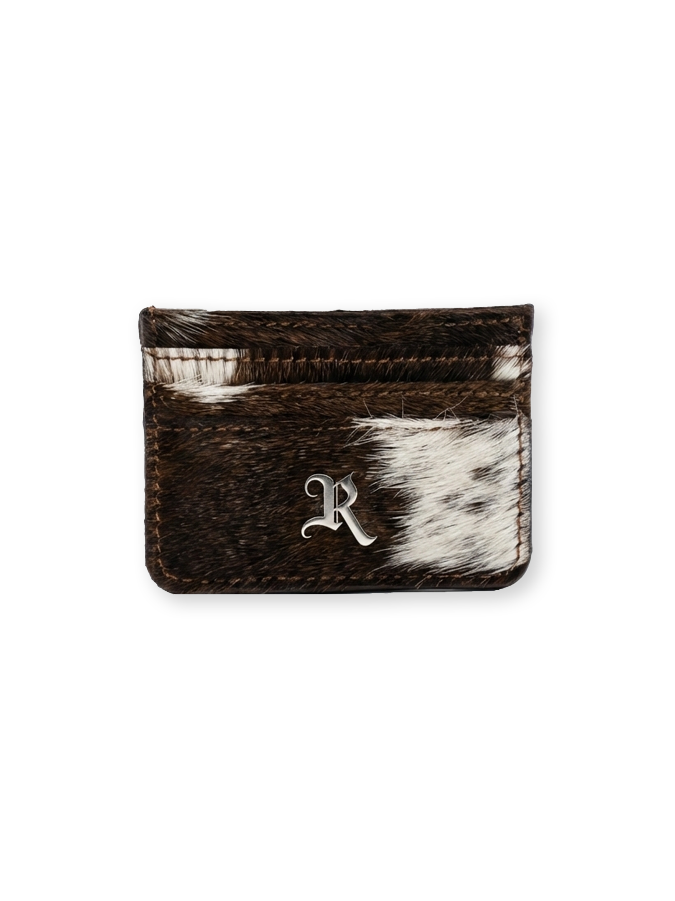 THE BOUNTY CARDHOLDER -BLACK/BROWN COWHIDE
