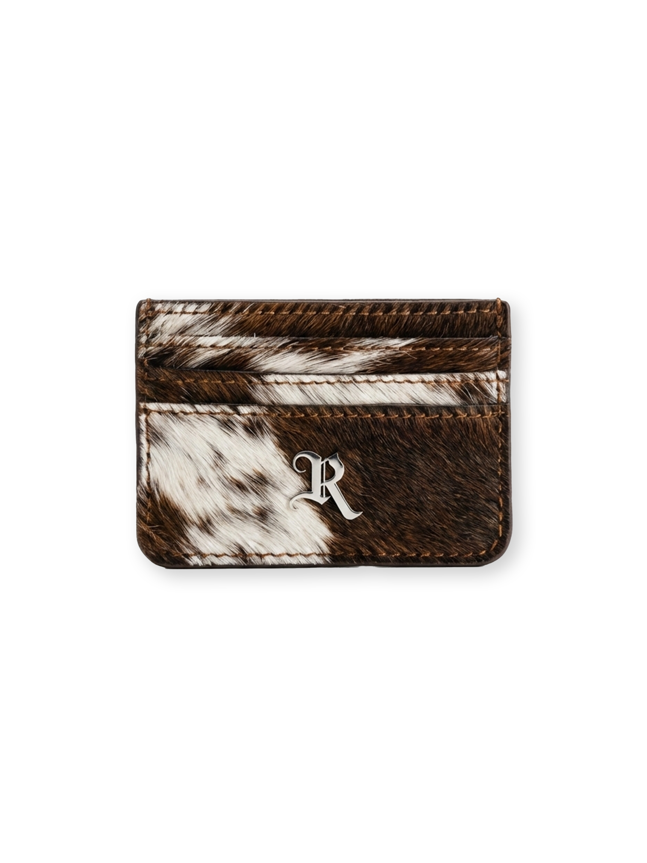 THE BOUNTY CARDHOLDER -BLACK/BROWN COWHIDE