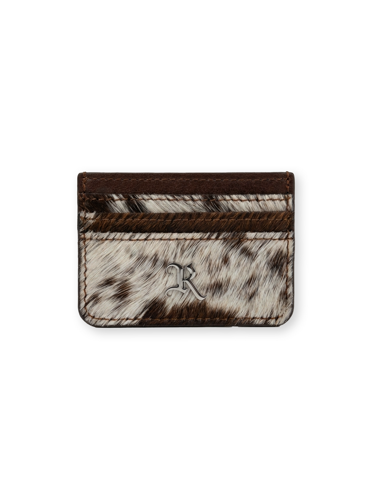 THE BOUNTY CARDHOLDER -BLACK/BROWN COWHIDE