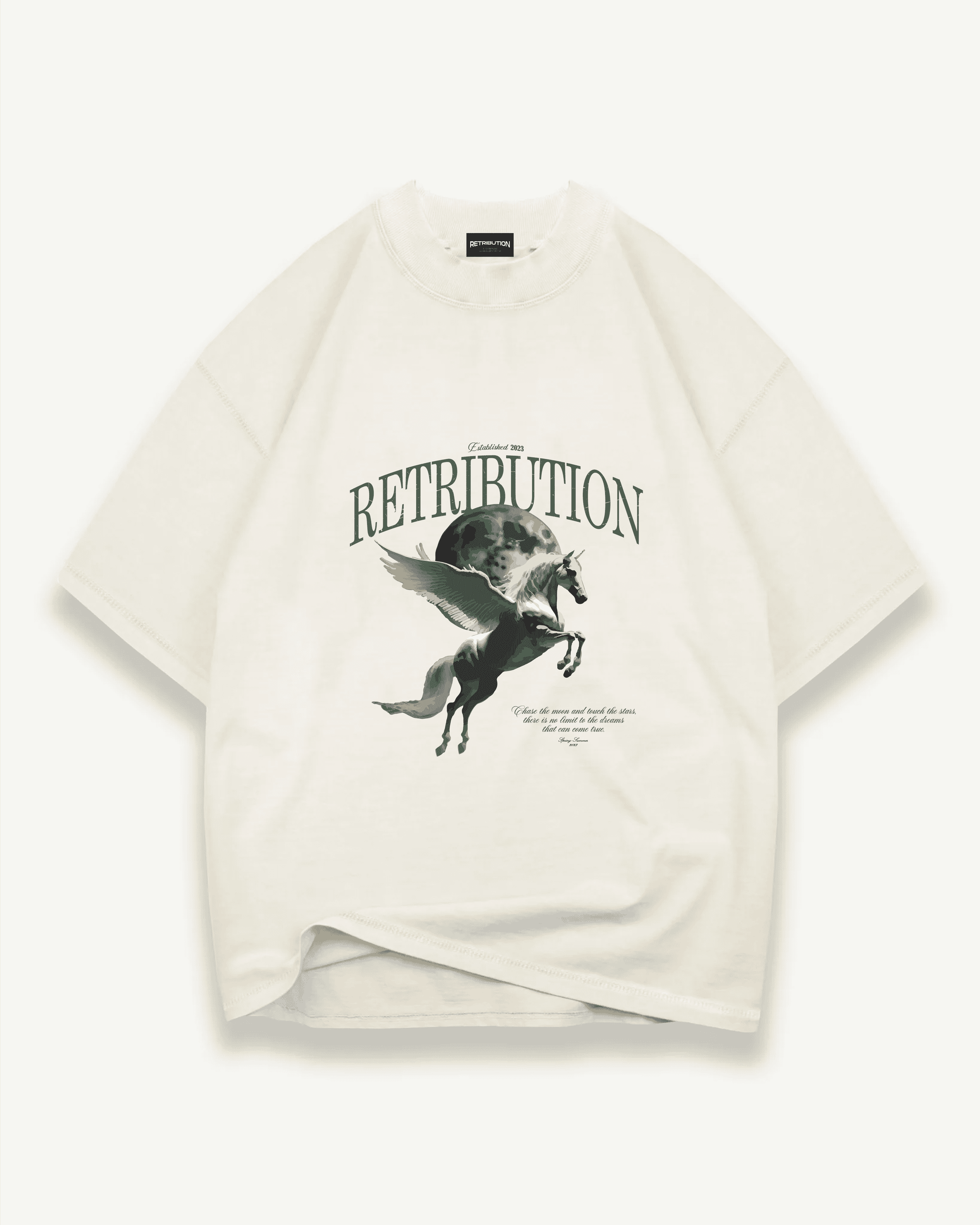 CHASE THE MOON T-SHIRT - CREAM