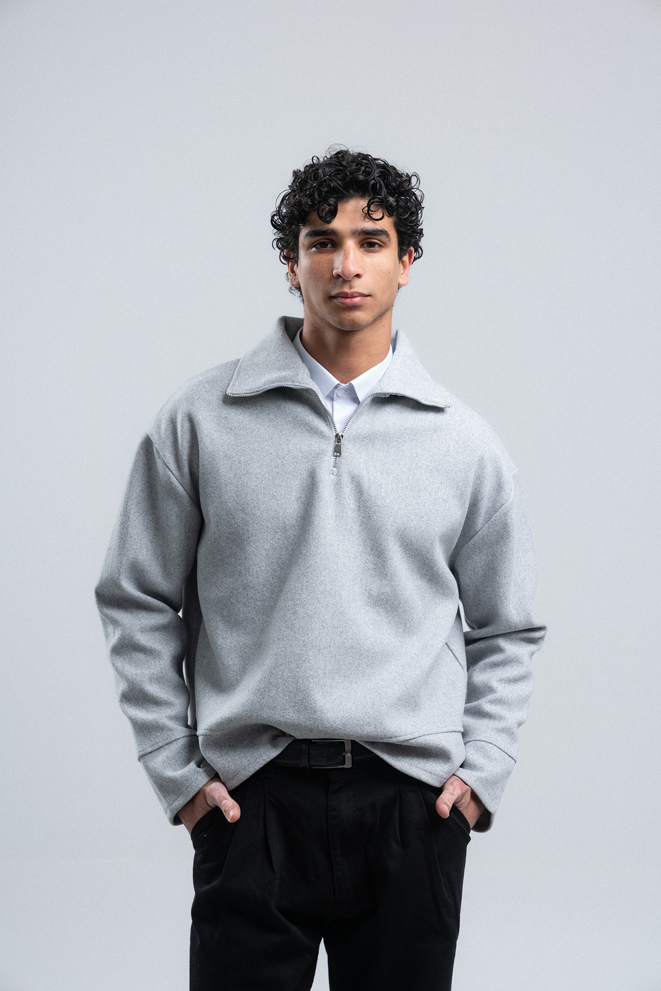 CORE QUARTER ZIP - GREY