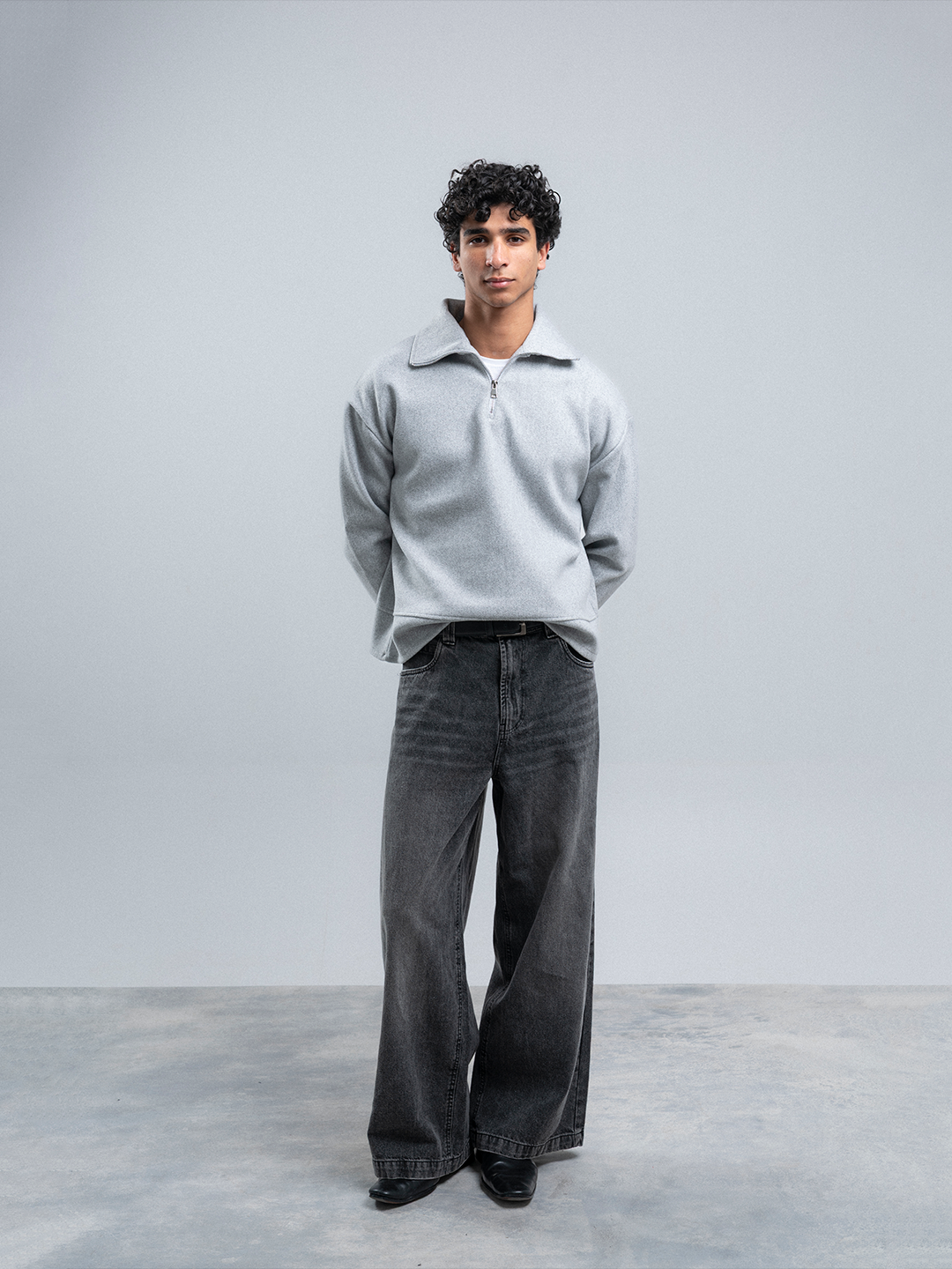 CORE QUARTER ZIP - GREY