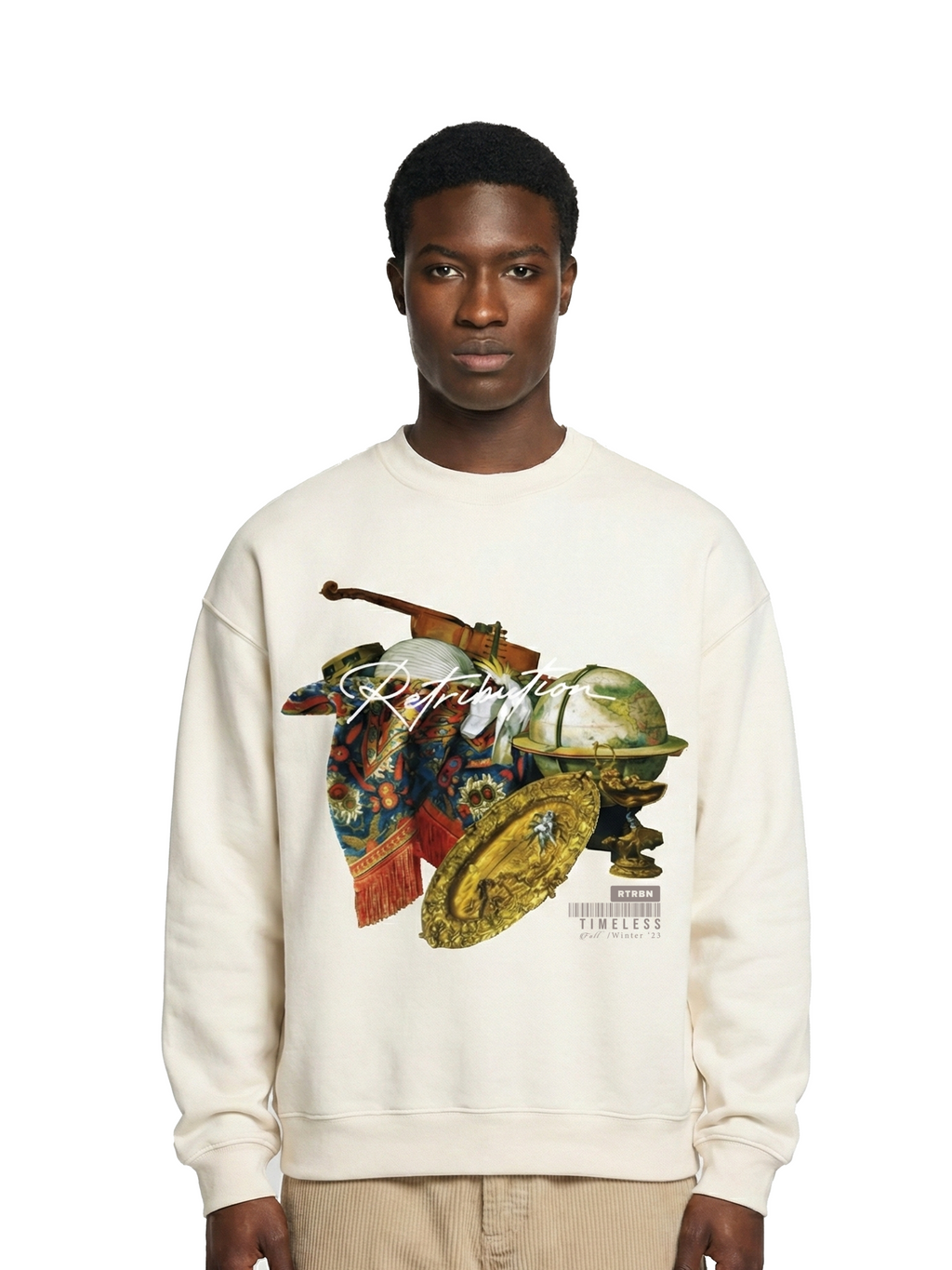 GLOBETROTTER CREWNECK - CREAM