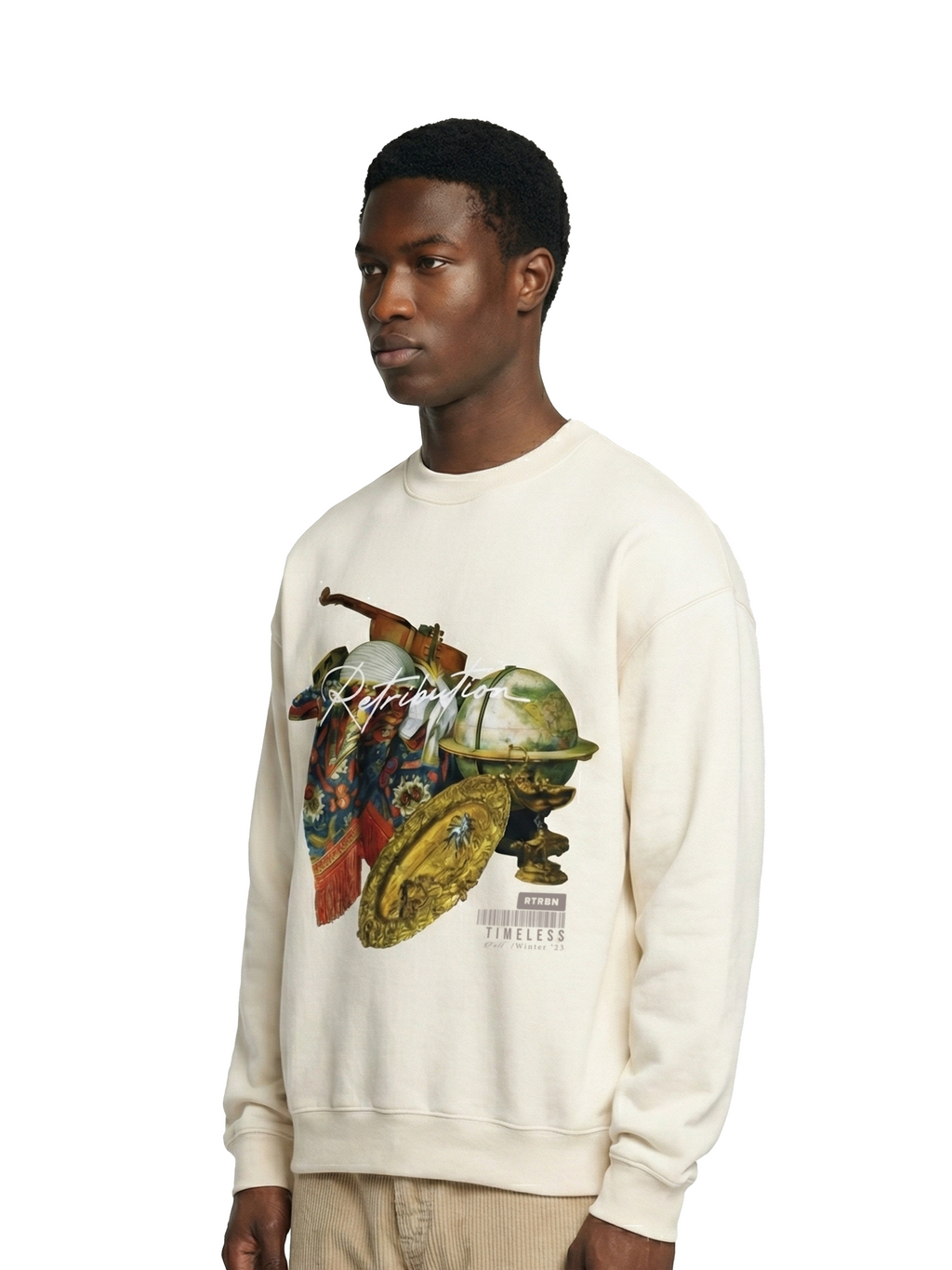 GLOBETROTTER CREWNECK - CREAM