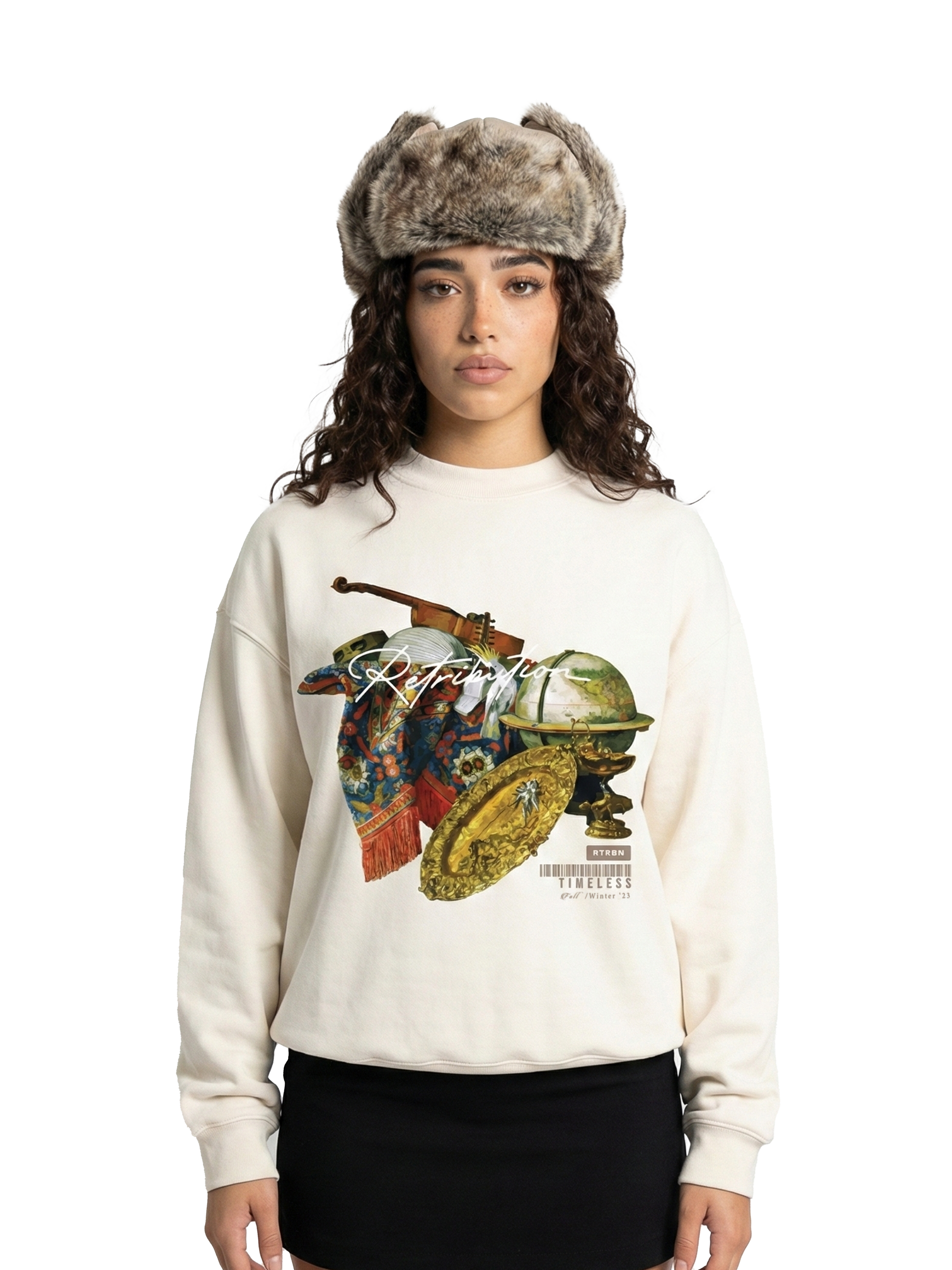 GLOBETROTTER CREWNECK - CREAM