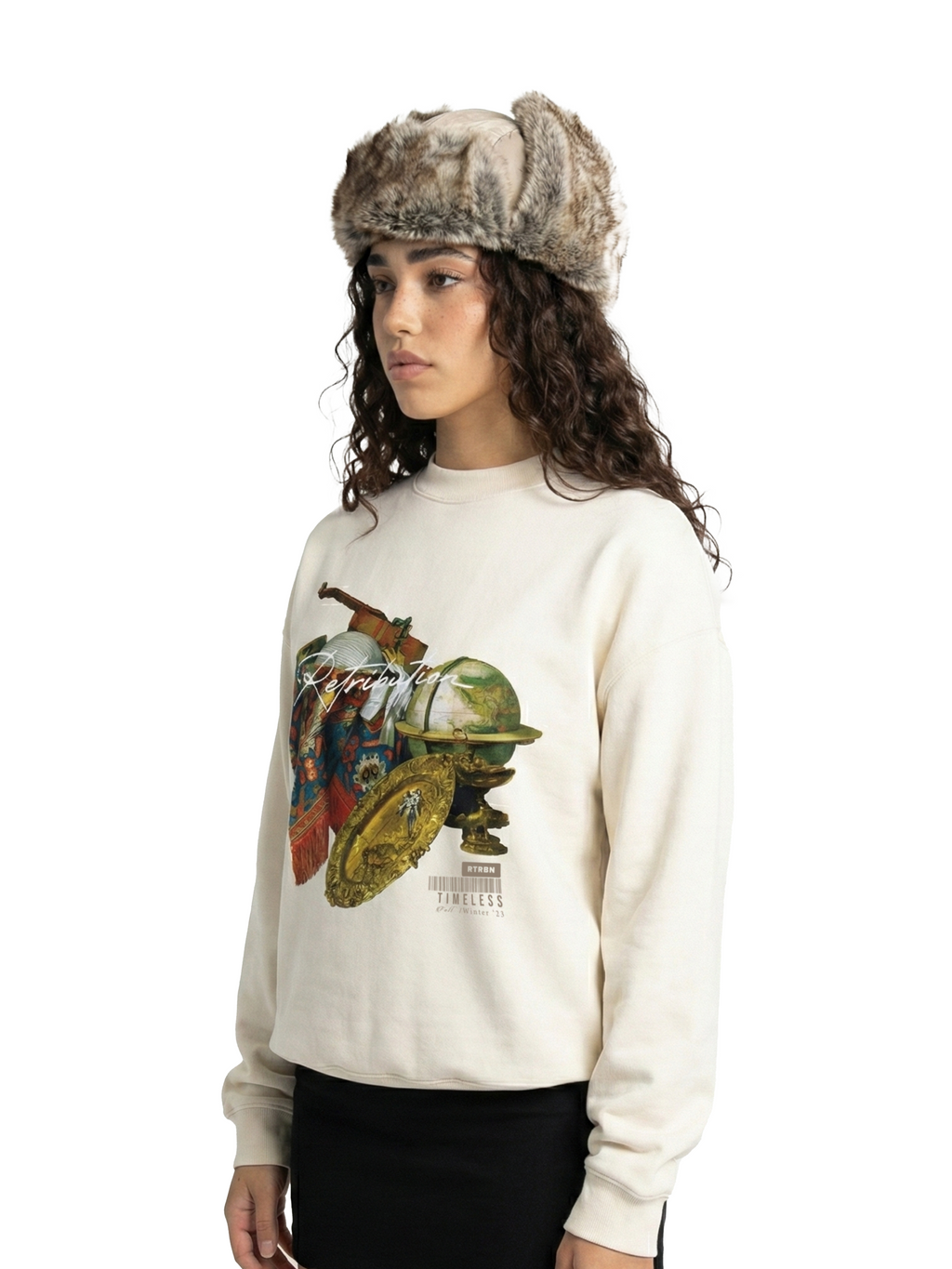 GLOBETROTTER CREWNECK - CREAM