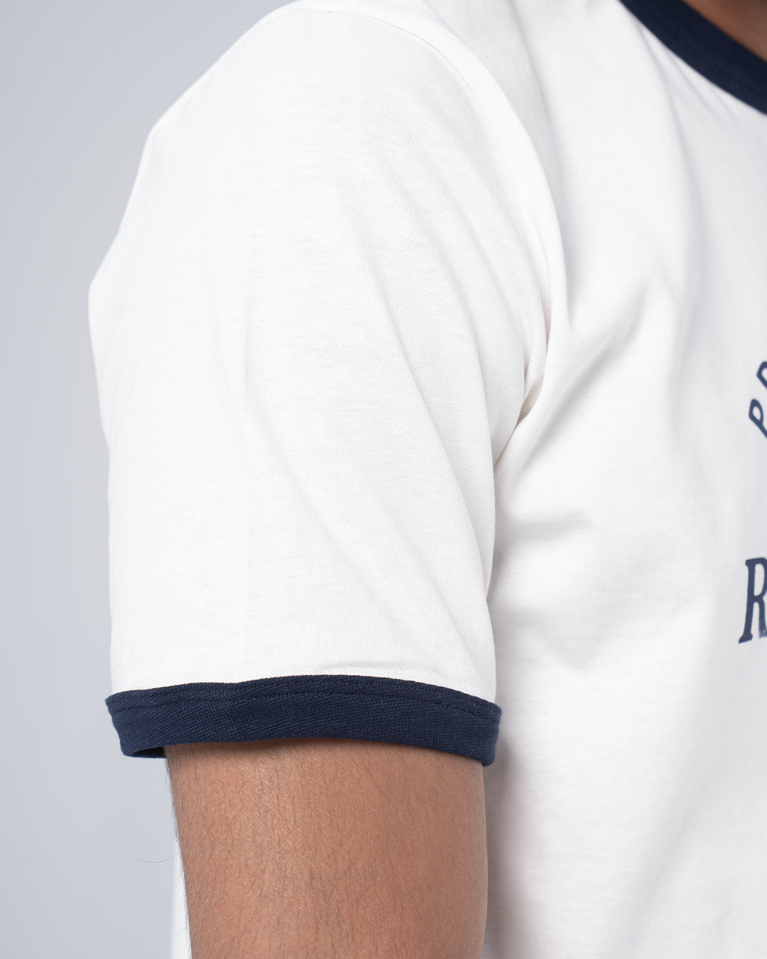 THE ARCHIVE RINGER T-SHIRT - WHITE/NAVY