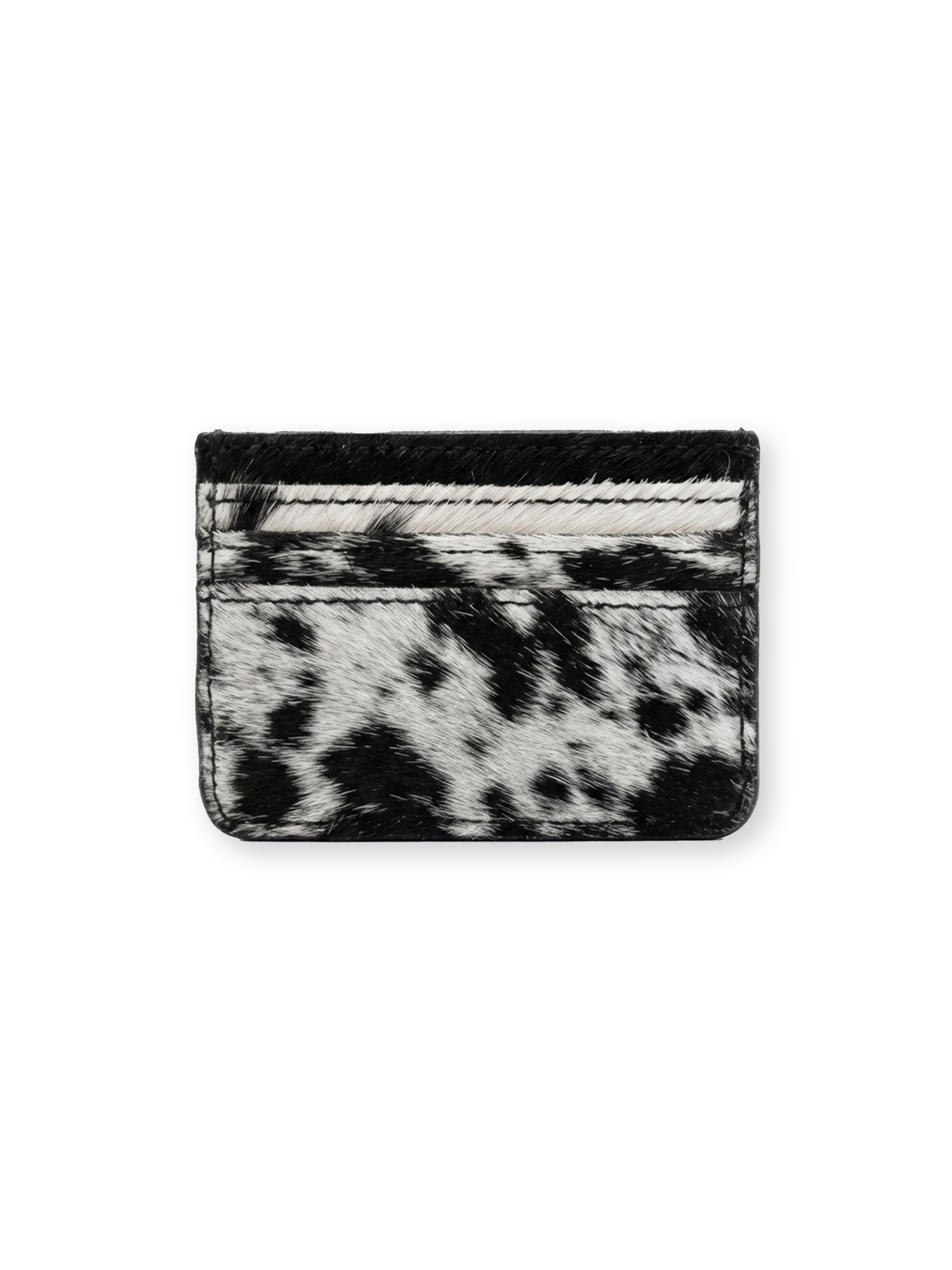 THE BOUNTY CARDHOLDER -BLACK/WHITE COWHIDE