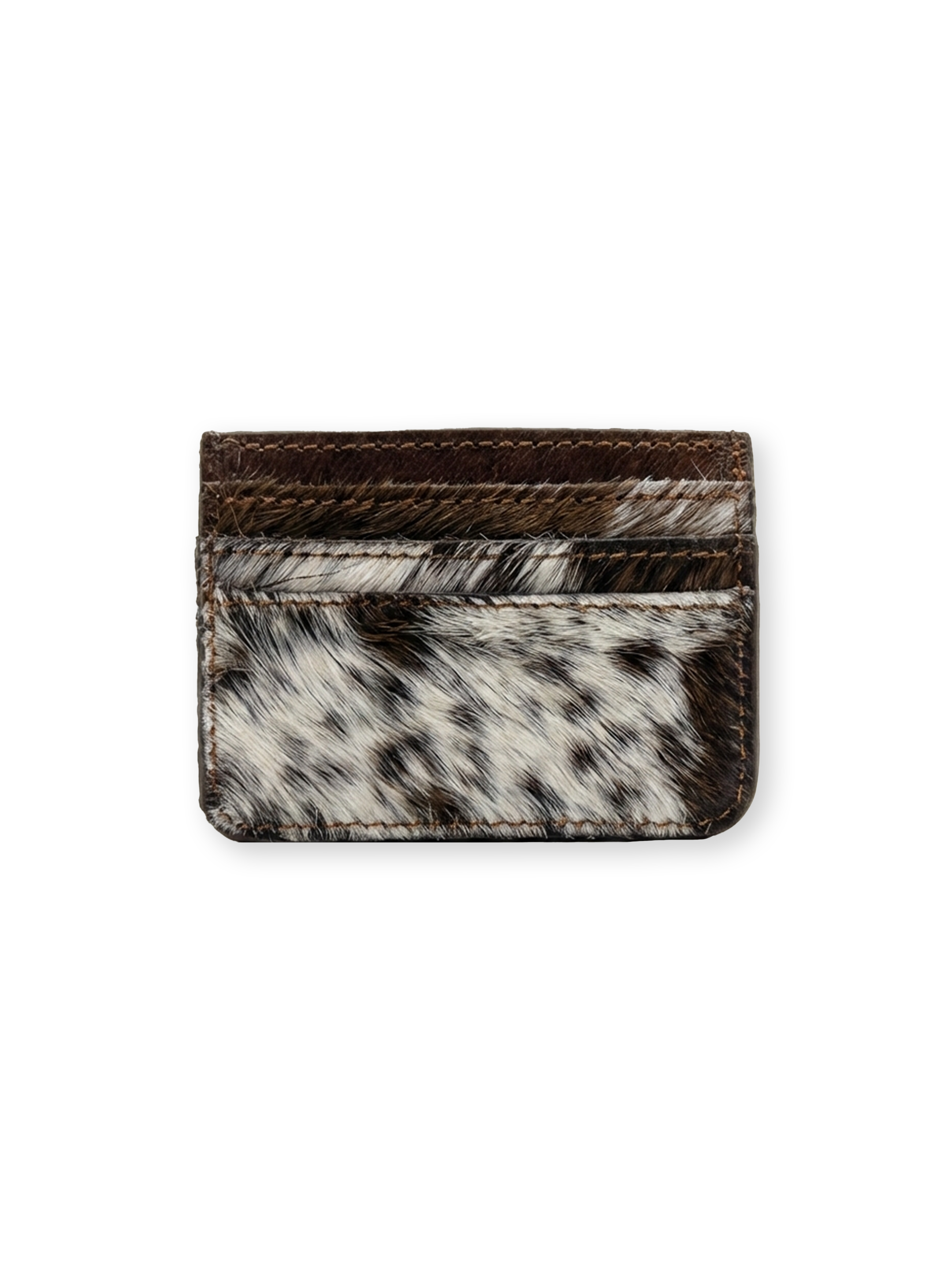 THE BOUNTY CARDHOLDER -BLACK/BROWN COWHIDE