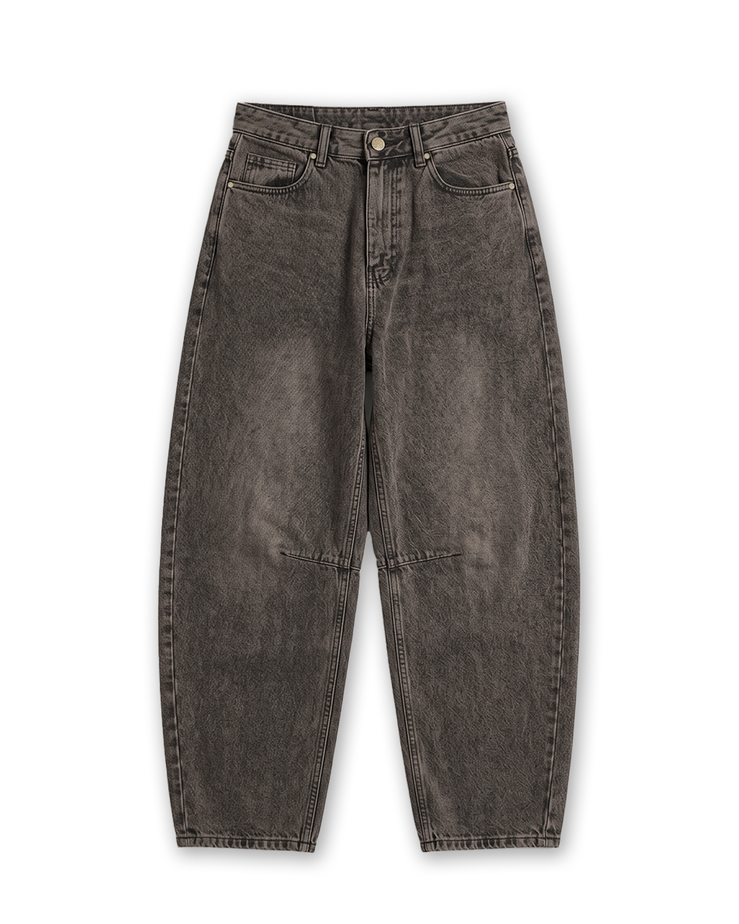BARREL LEG JEANS - RUST BROWN