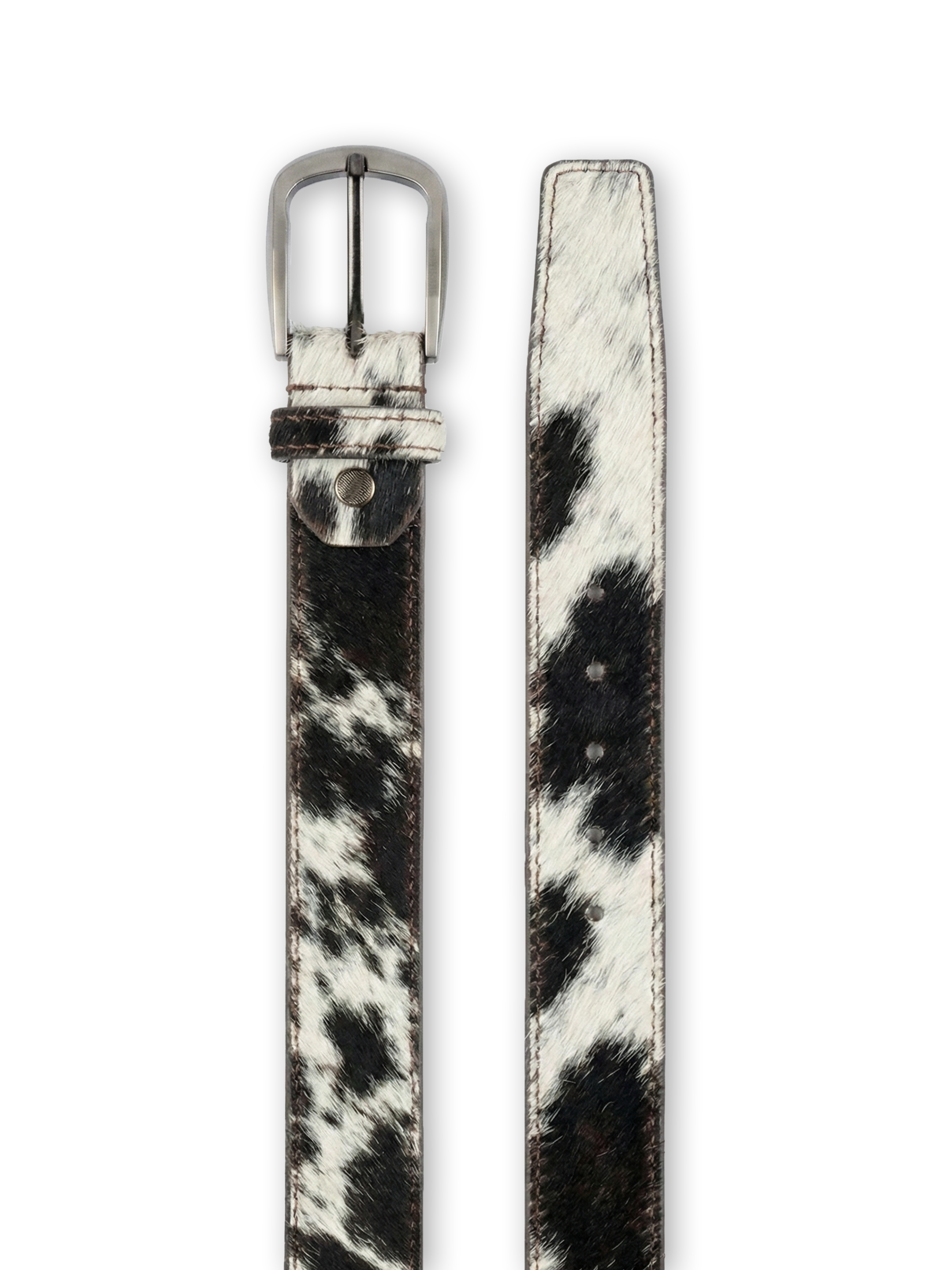 WRANGLER BELT - BLACK/BROWN COWHIDE