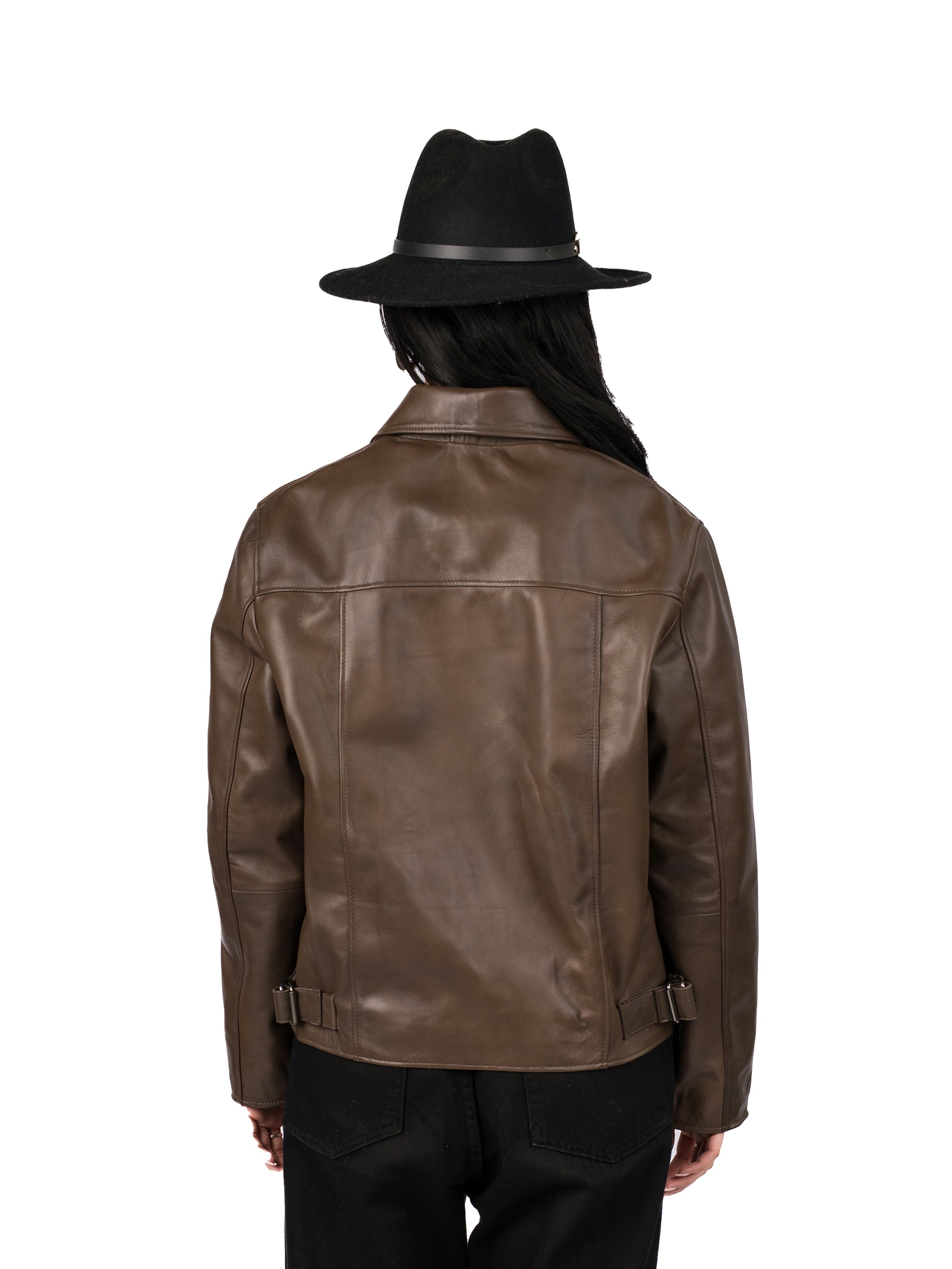 RODEO GENUINE LEATHER JACKET (UNISEX) - BROWN