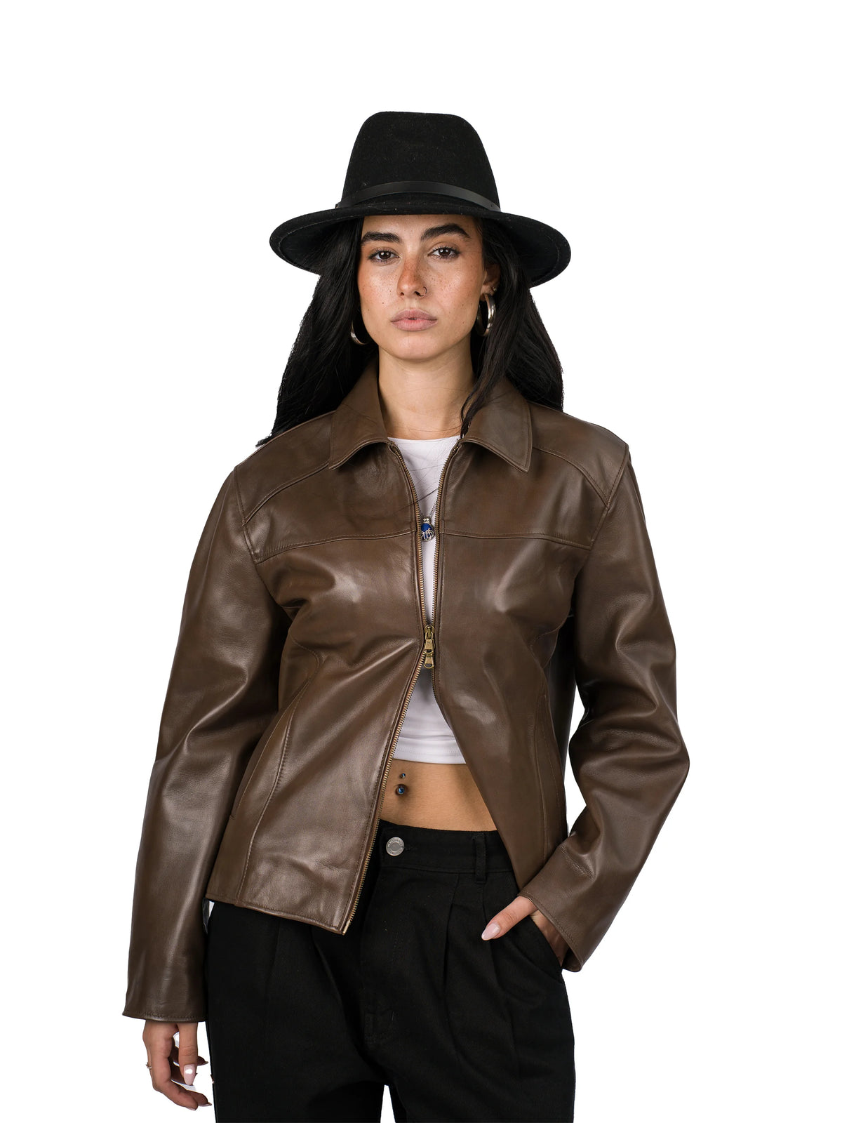 Rodeo Leather Jacket, Brown by Retribution Clo., photo 2
