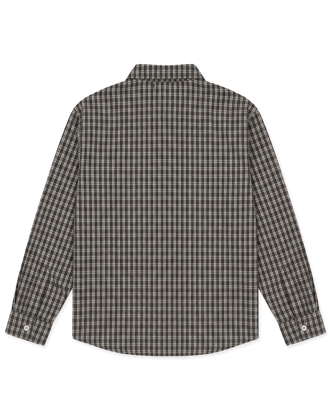 NO PLANS SHIRT - CHECKERED BROWN