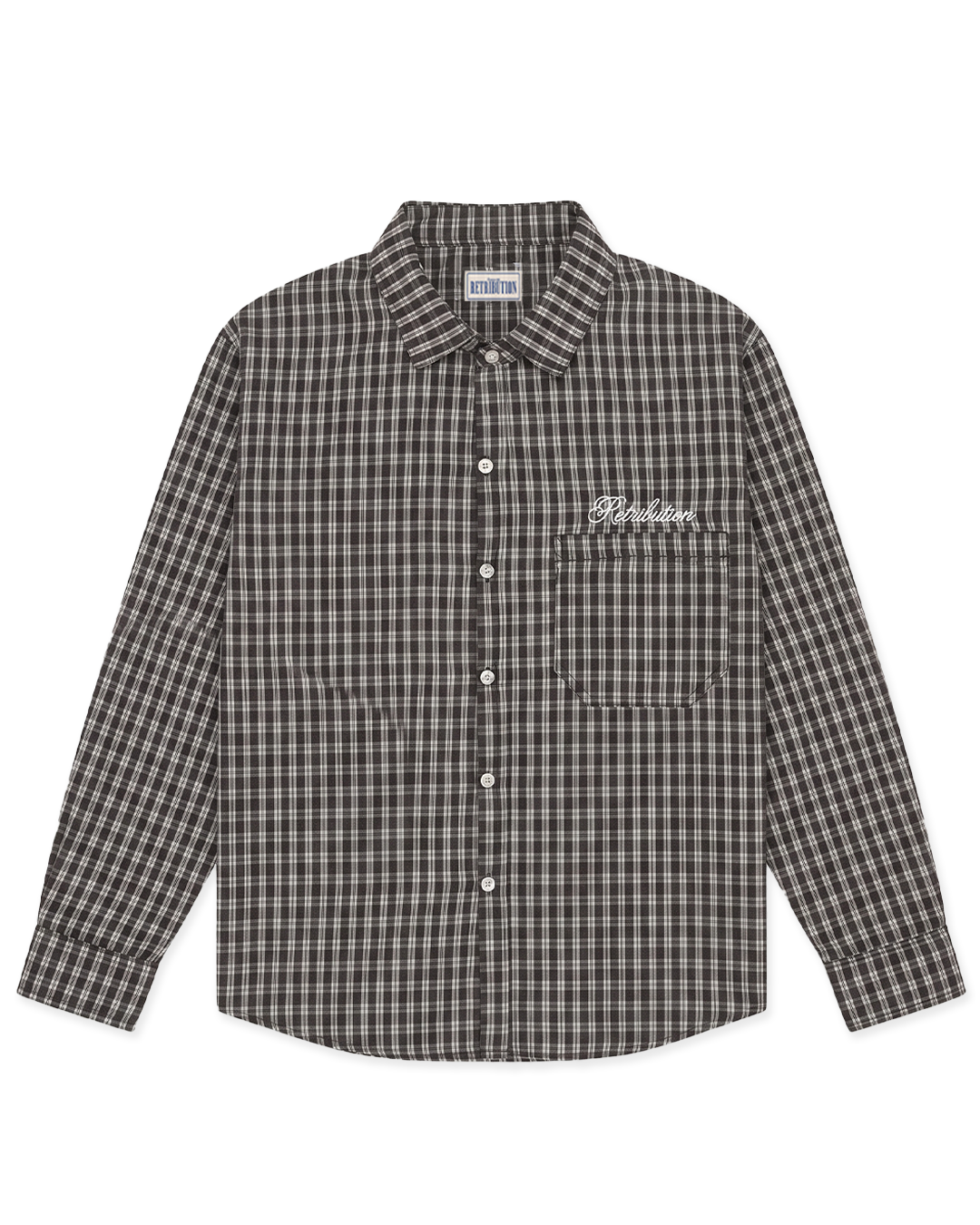 NO PLANS SHIRT - CHECKERED BROWN