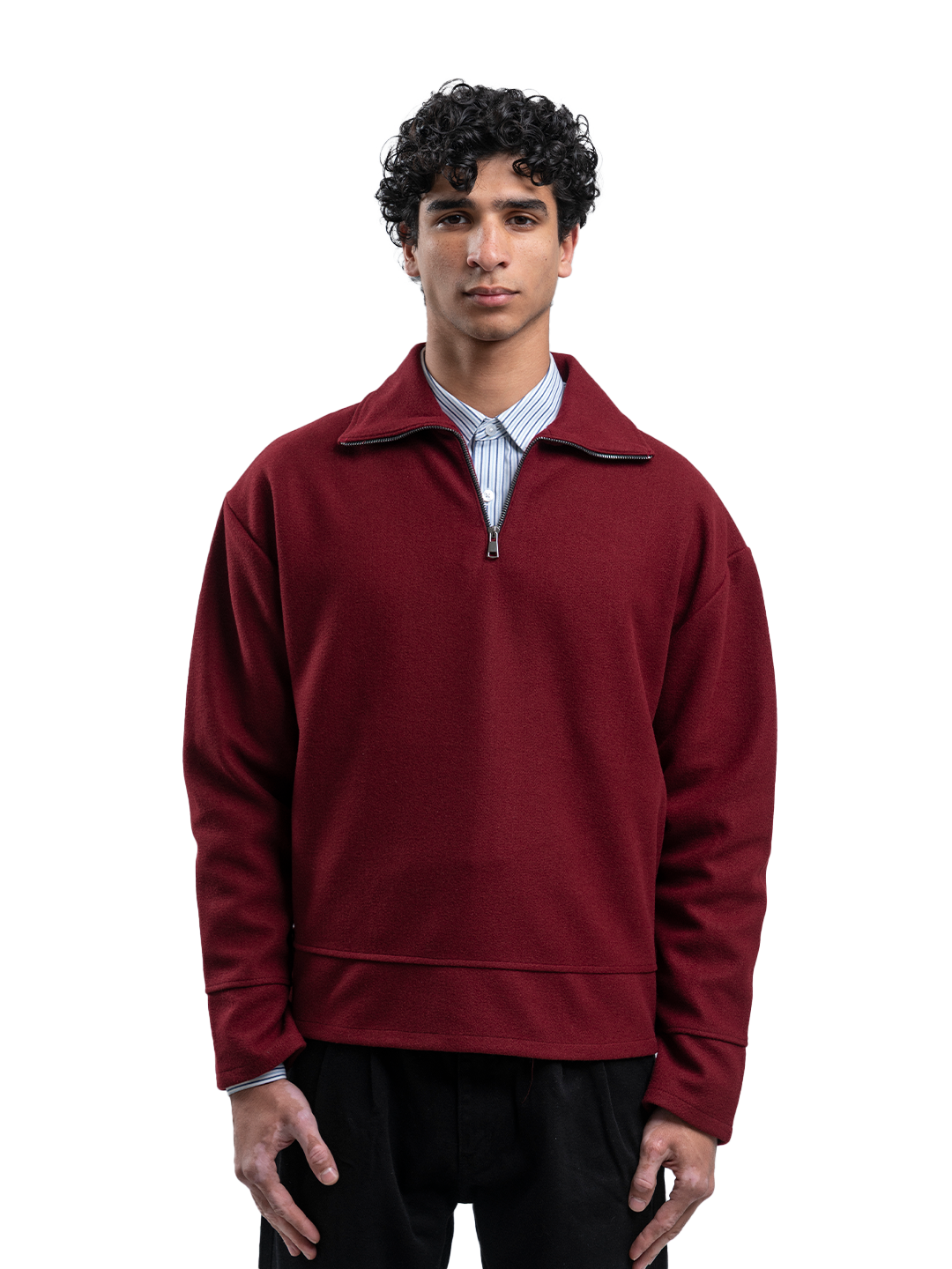 CORE QUARTER ZIP - BURGUNDY