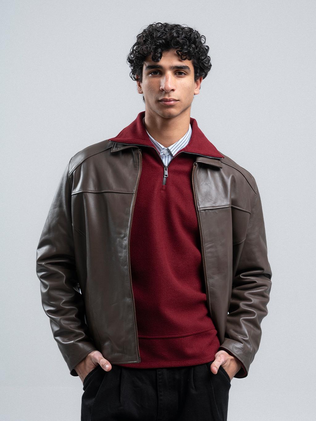 CORE QUARTER ZIP - BURGUNDY