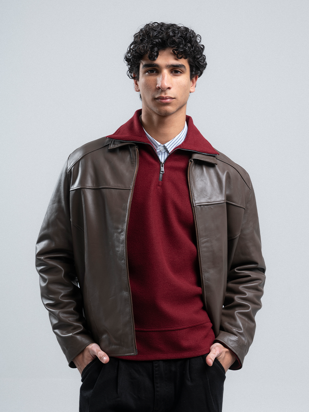 CORE QUARTER ZIP - BURGUNDY