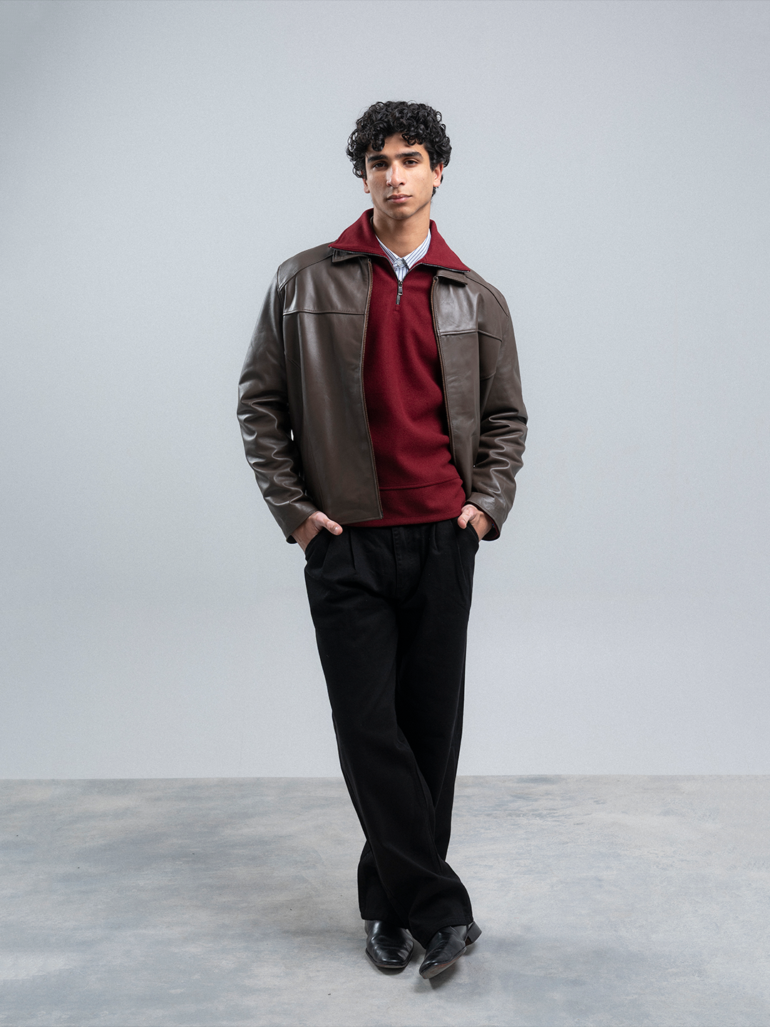 CORE QUARTER ZIP - BURGUNDY
