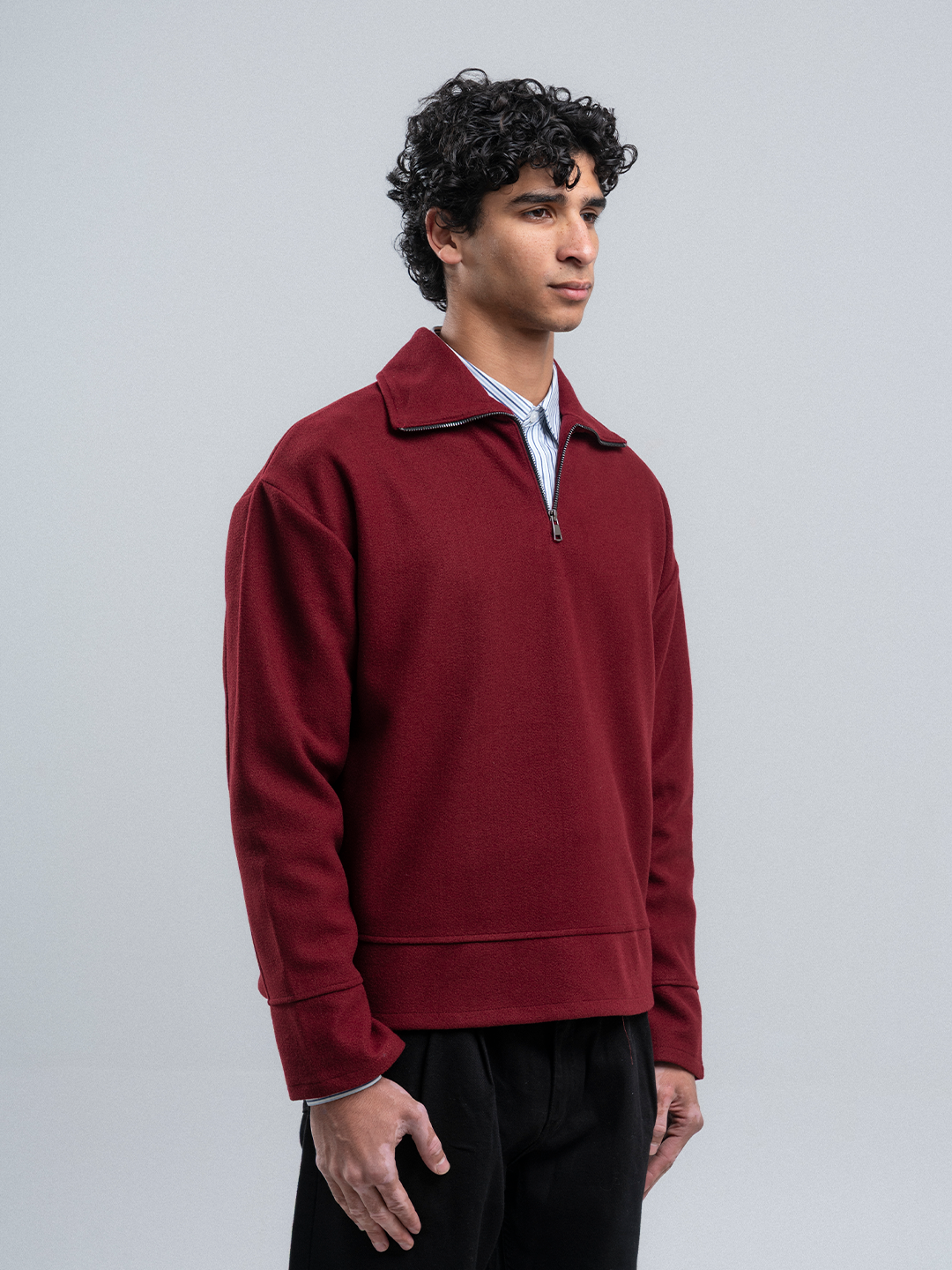 CORE QUARTER ZIP - BURGUNDY