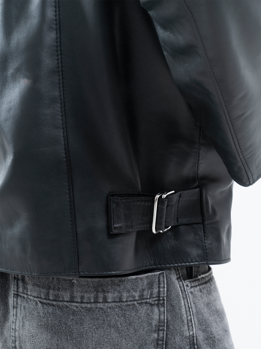 OUTLAW GENUINE LEATHER JACKET (UNISEX) - AGED BLACK