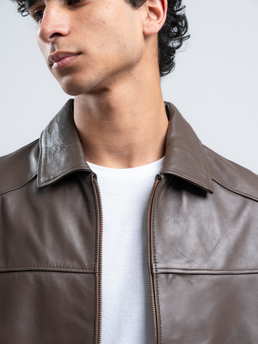 RODEO GENUINE LEATHER JACKET (UNISEX) - BROWN