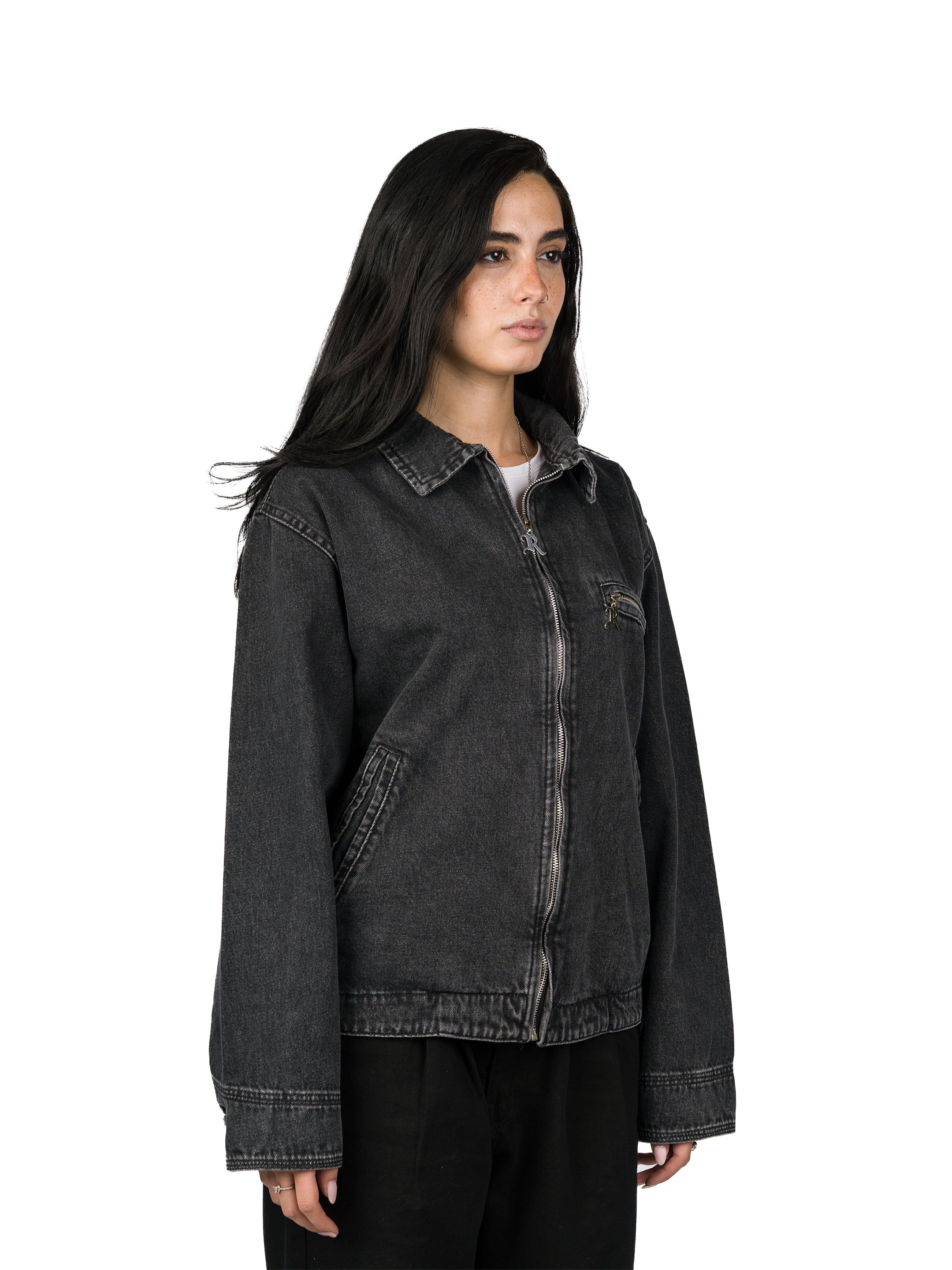 RANCHER DENIM WORK JACKET (UNISEX) - WASHED BLACK