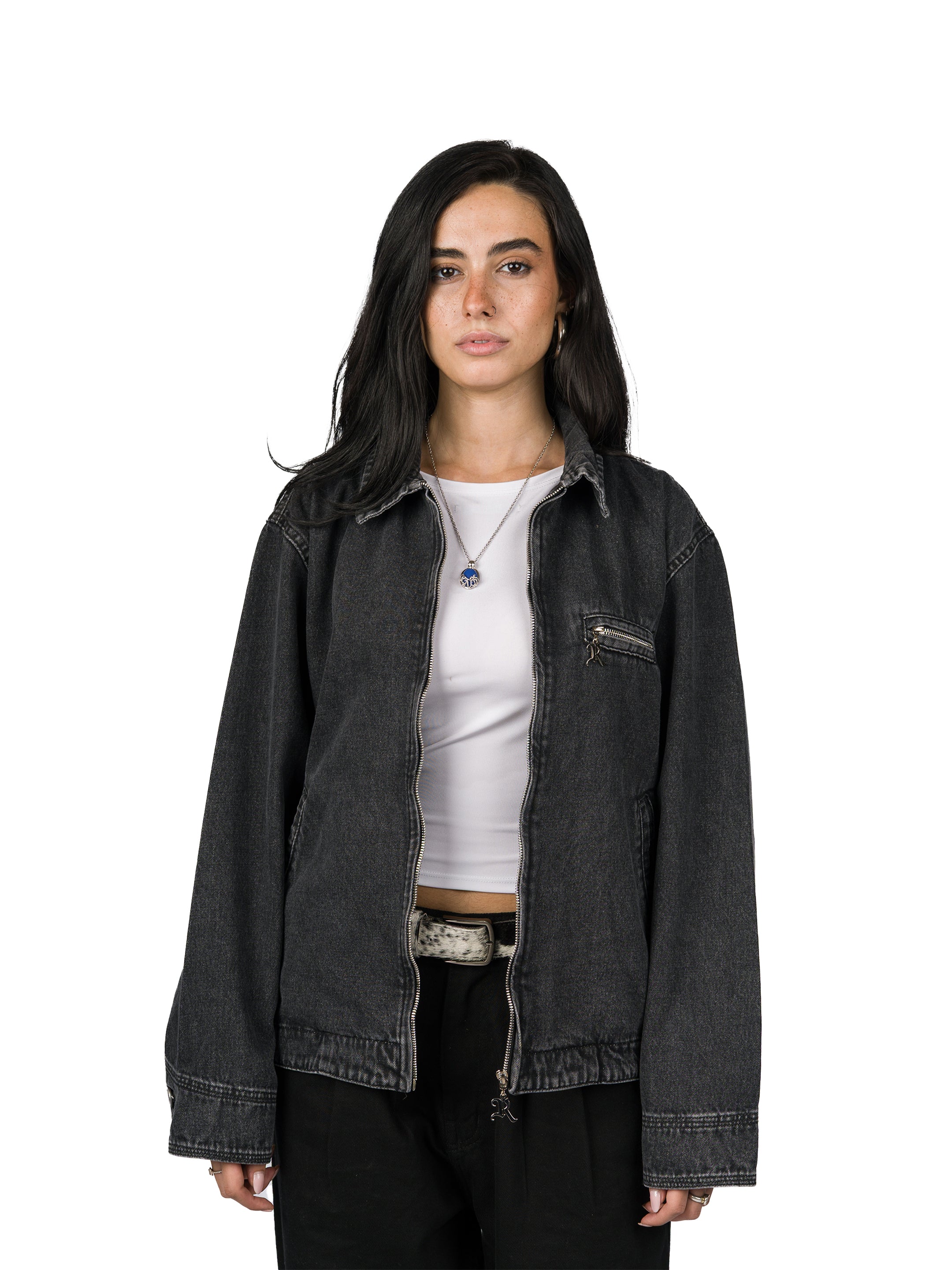 RANCHER DENIM WORK JACKET (UNISEX) - WASHED BLACK