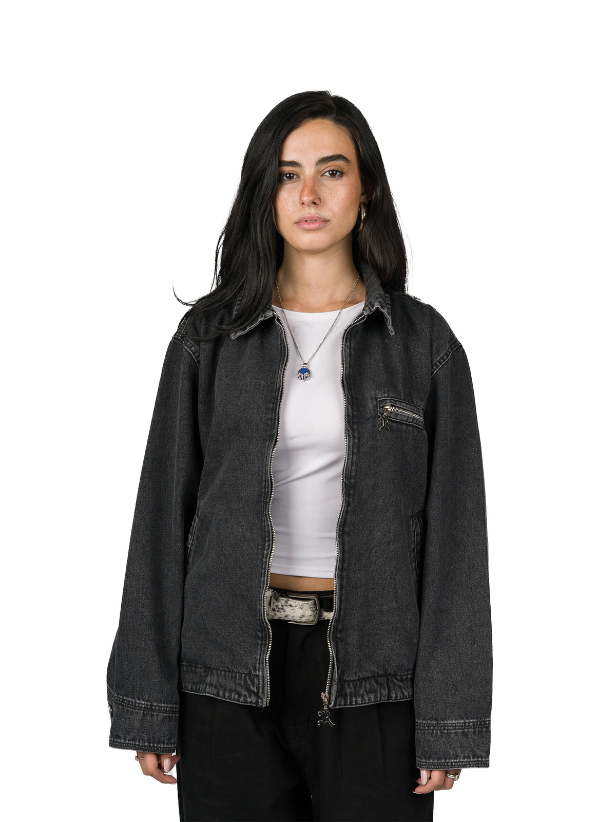 Rancher Denim Work Jacket, Washed Black by Retribution Clo., photo 2