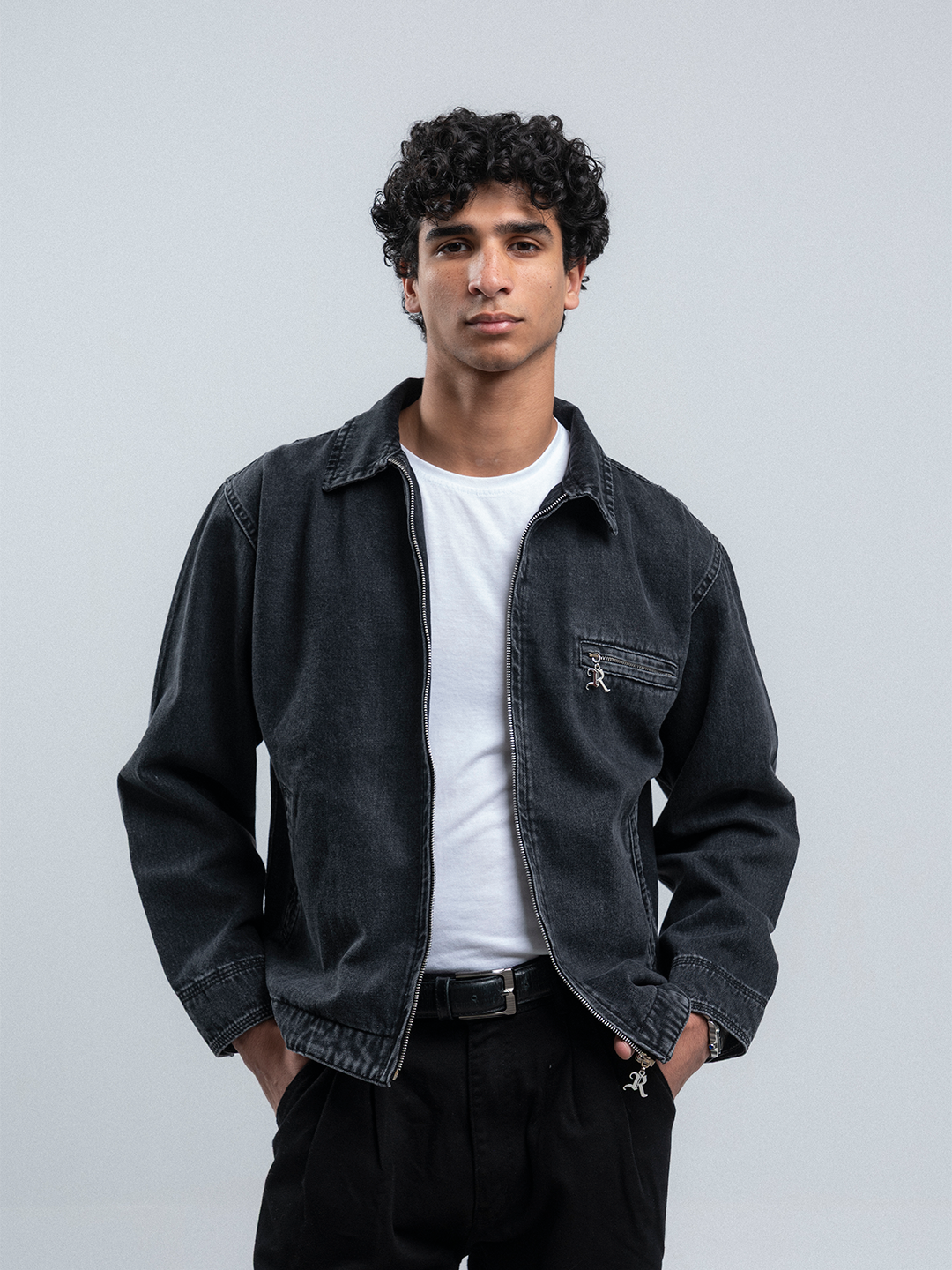 RANCHER DENIM WORK JACKET (UNISEX) - WASHED BLACK