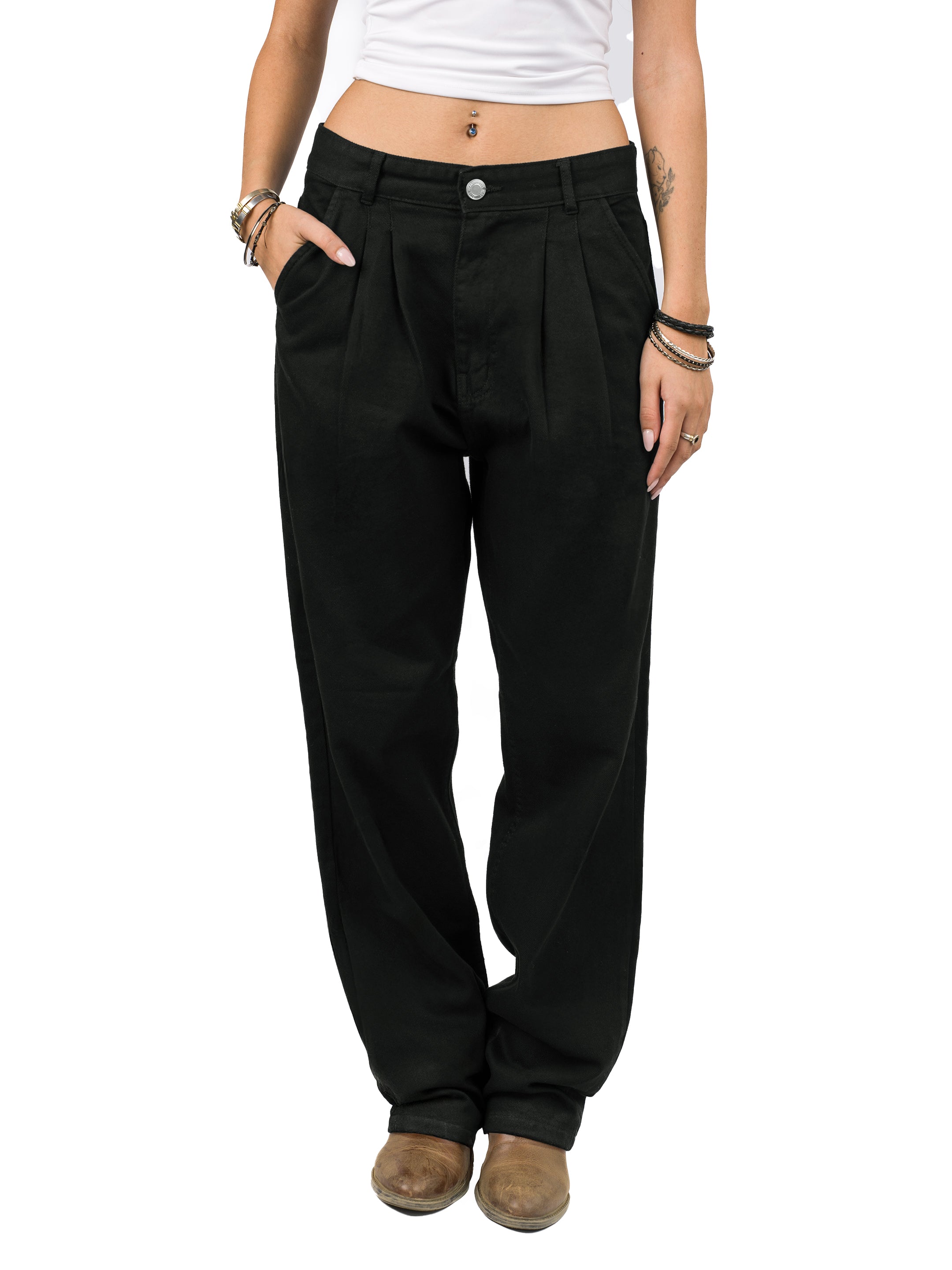 DAILY RIDER PLEATS (UNISEX) - BLACK