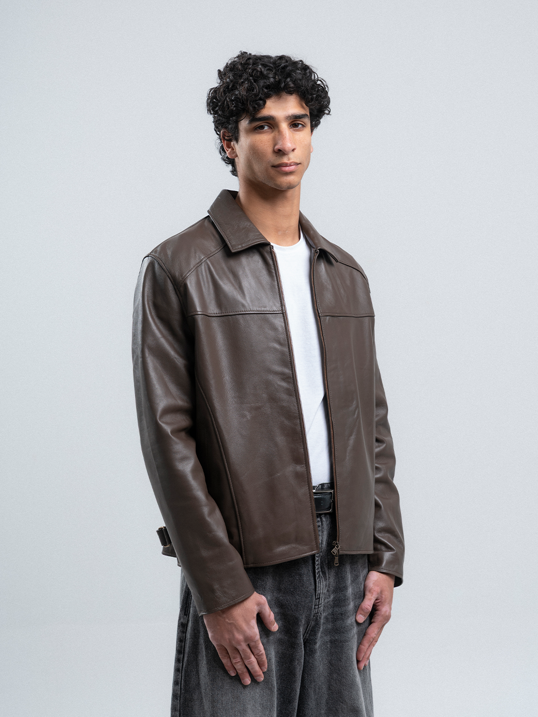 RODEO GENUINE LEATHER JACKET (UNISEX) - BROWN