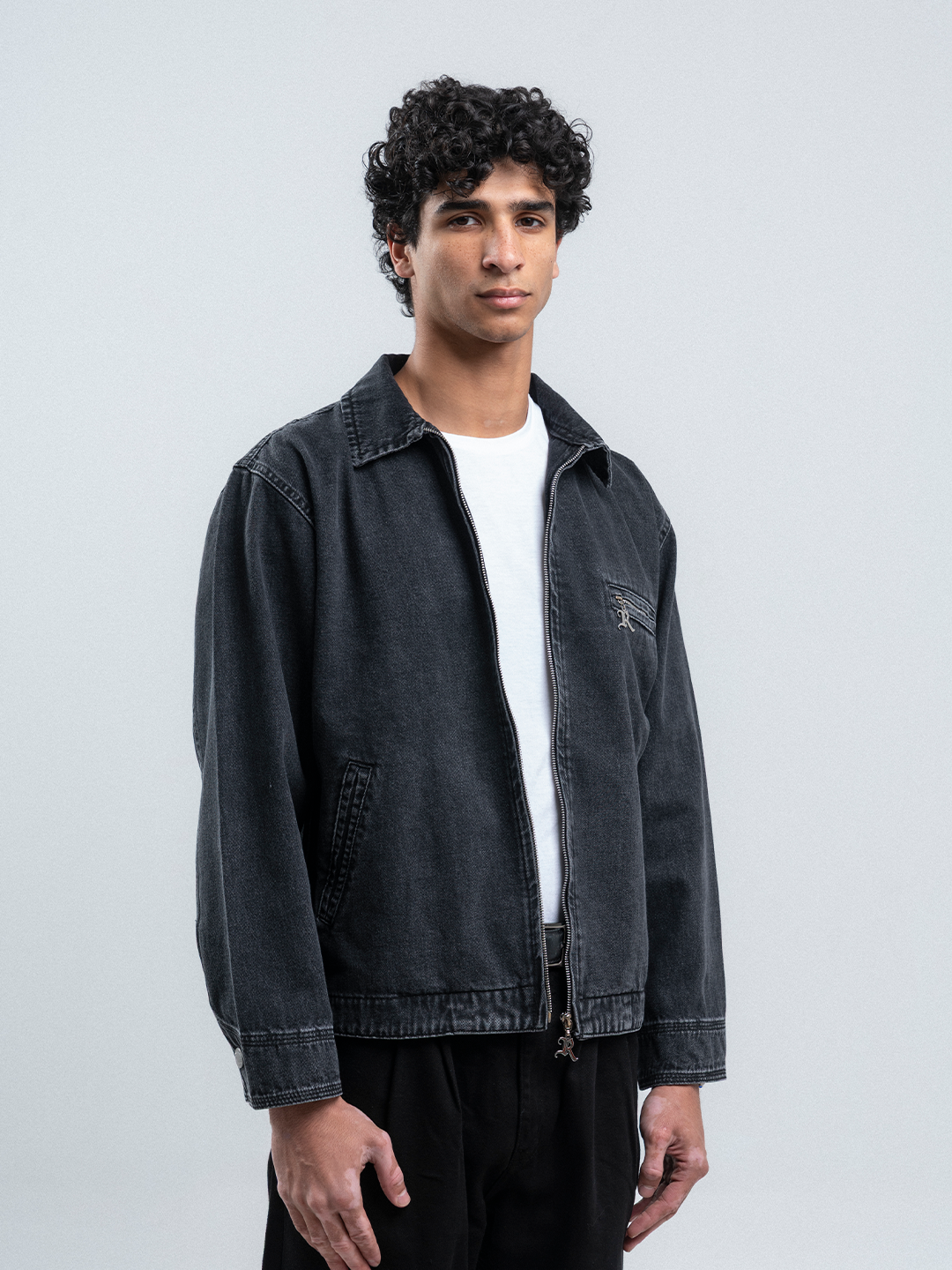 RANCHER DENIM WORK JACKET (UNISEX) - WASHED BLACK